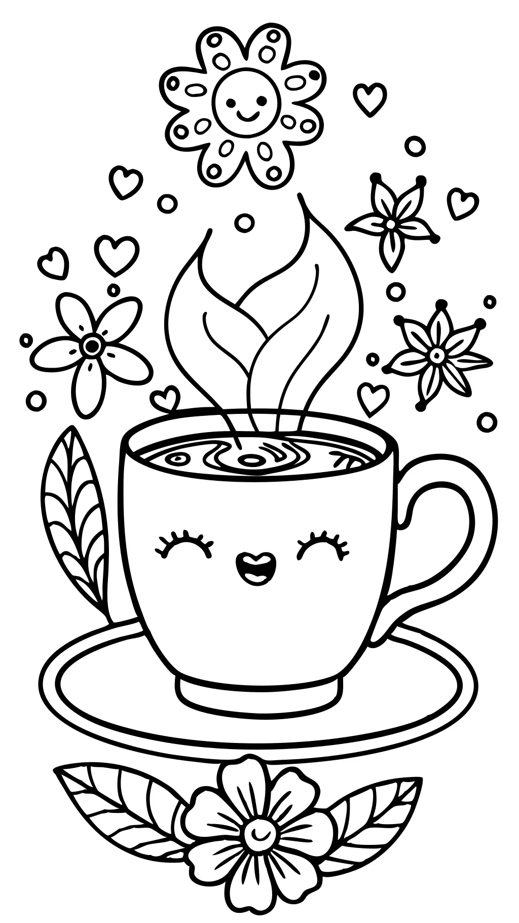 cup of coffee coloring page